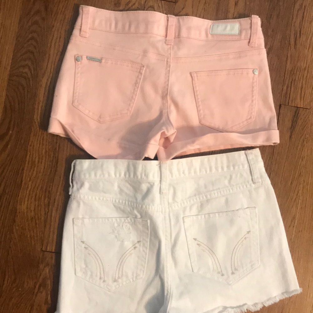 Two pairs of shorts. One white and one pink!!!